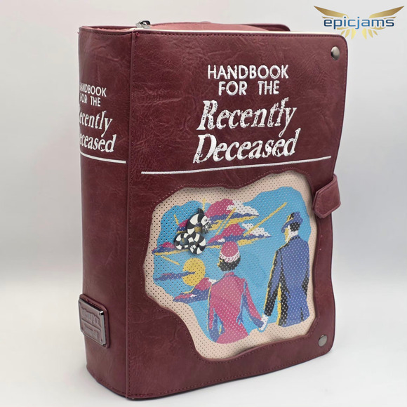 Loungefly Beetlejuice Handbook For The Recently Deceased Pin Trader Backpack - Picture 3 of 9